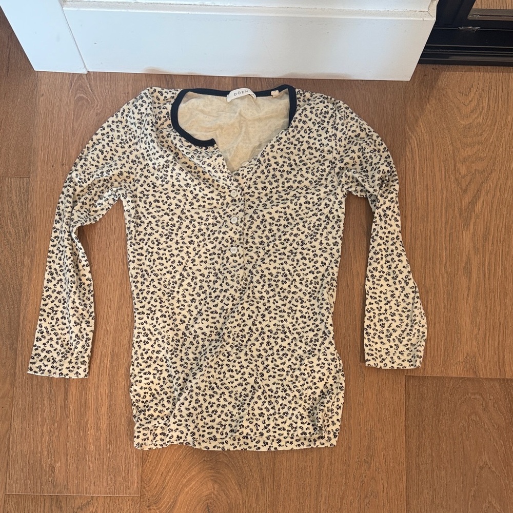 DÔEN Black and Cream Top